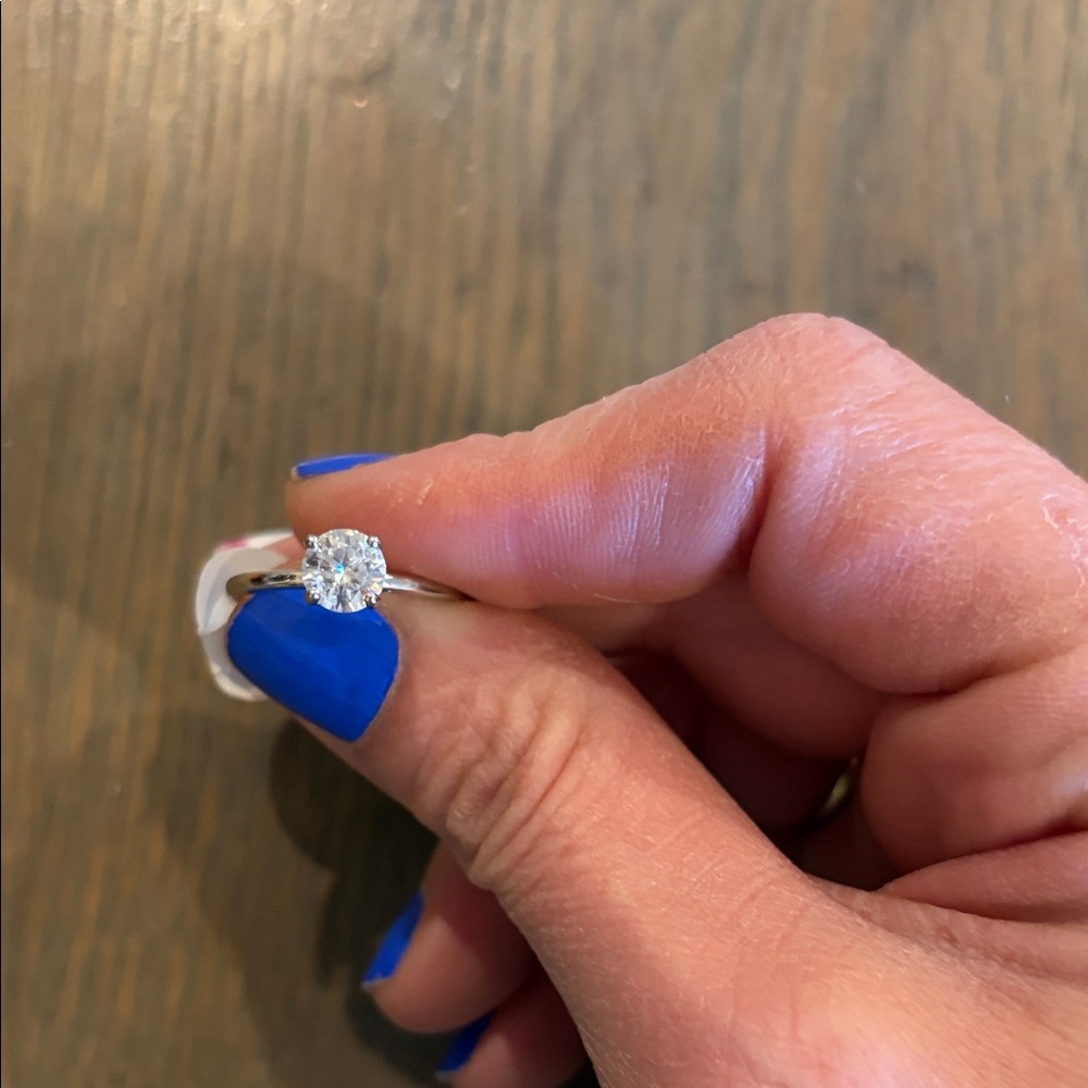 Sterling Silver Moissanite Ring